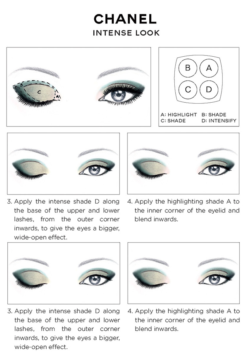 Eyeshadow Application Chart