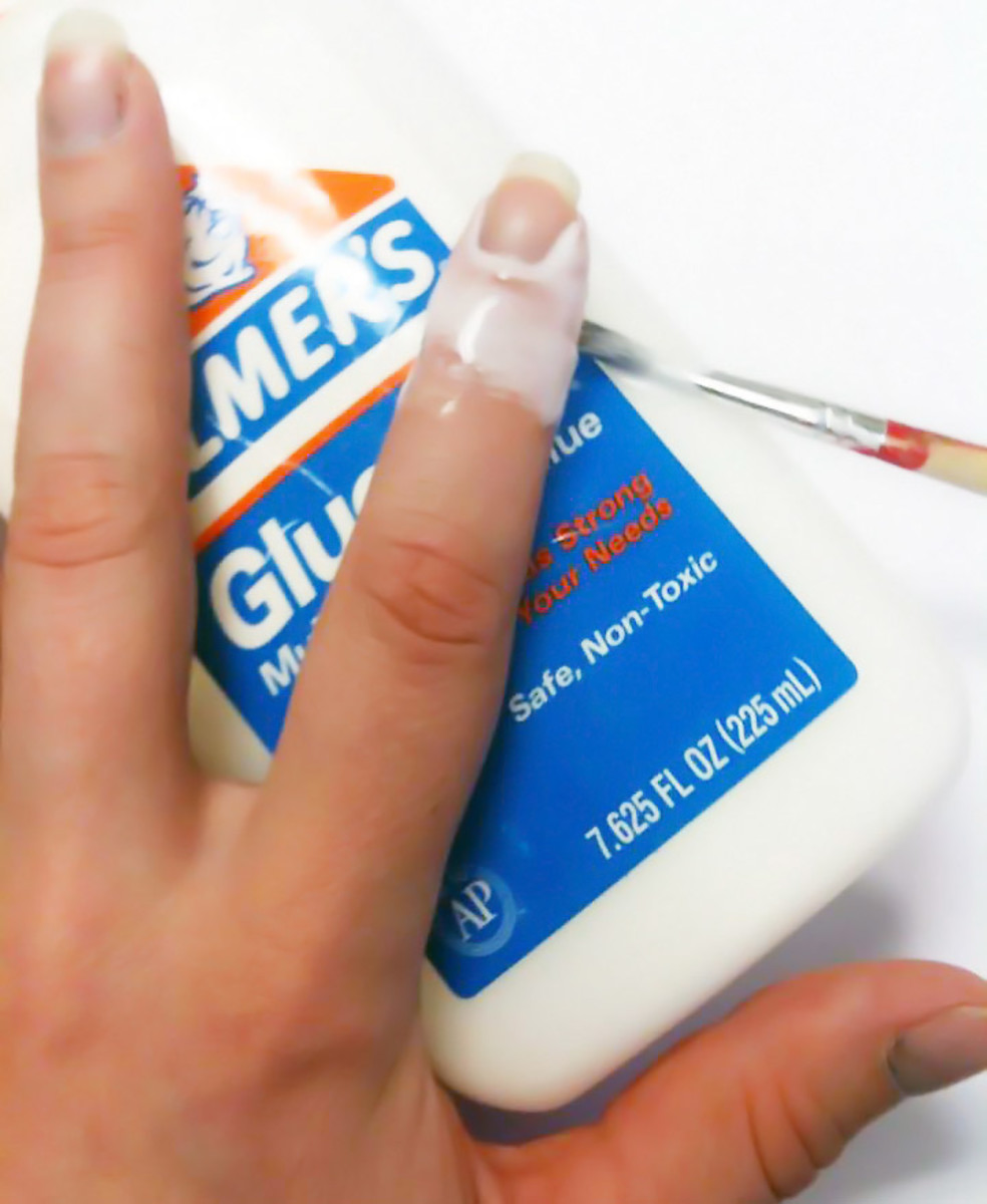 coat cuticles and surrounding skin with glue before your manicure