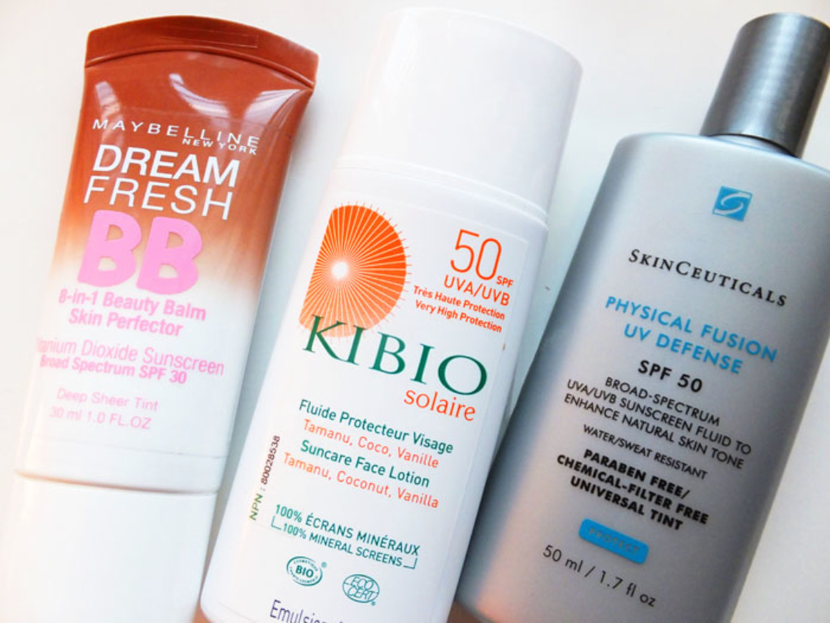 SPF tinted mineral sunscreen_Maybelline Dream Fresh BB_Kibio Solaire_Skinceuticals Physical Fusion