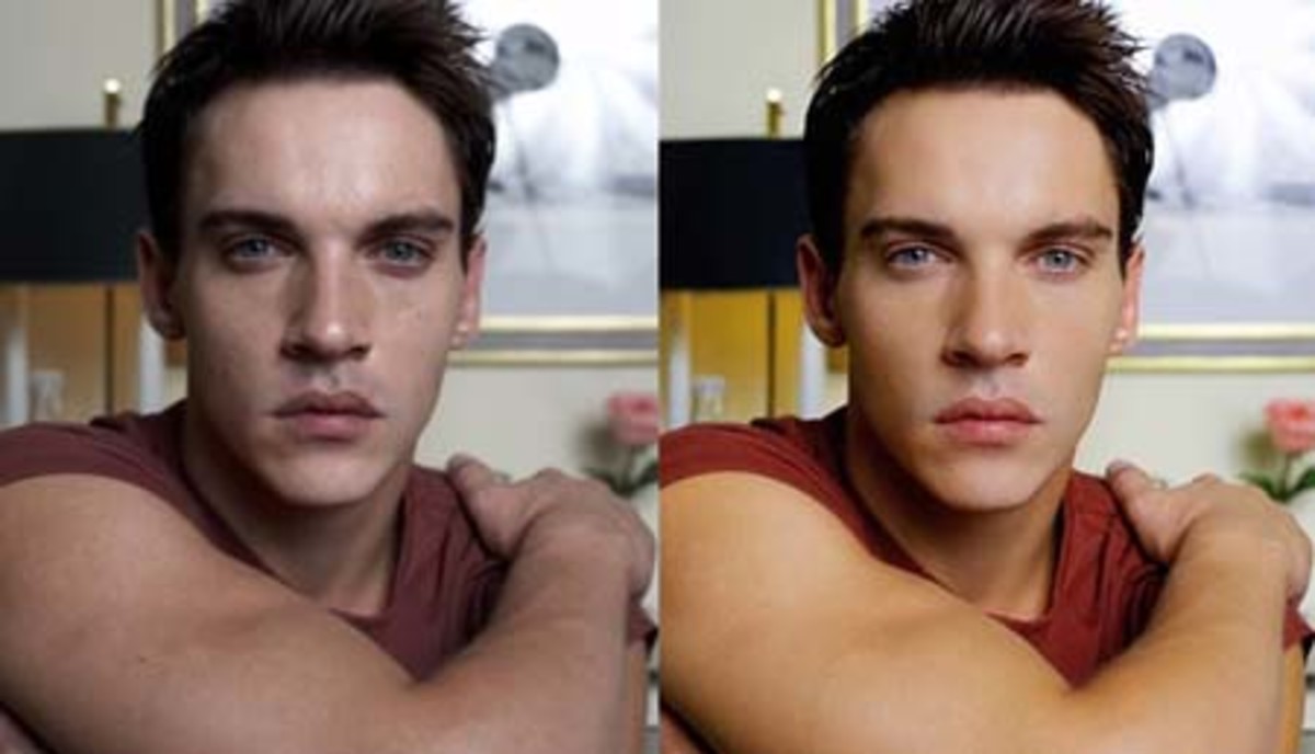 Jonathan Rhys Myers Pre and Post Photoshop