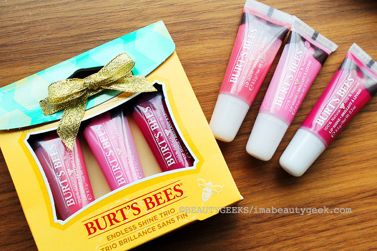 Burt's Bees Holiday 2014_Burt's Bees Endless Shine Trio of natural lip gloss