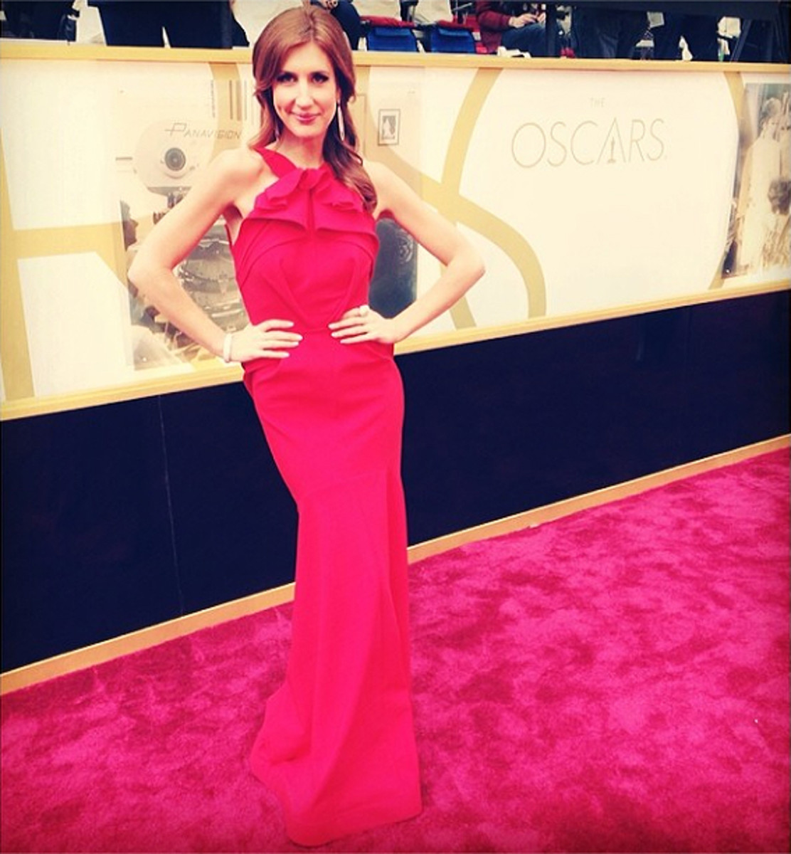 Jessi Cruikshank_Oscars 2014 red carpet_pre Jessi Cruikshank Rob Ford pre-Jimmy Kimmel interview