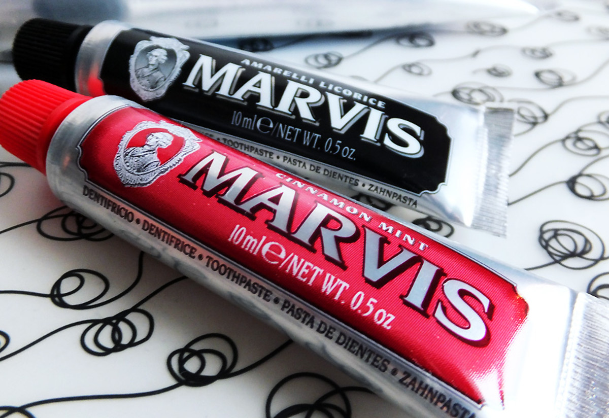 kissing and cavities_Marvis Cinnamon Mint Toothpaste_Marvis Amarelli Licorice Toothpaste