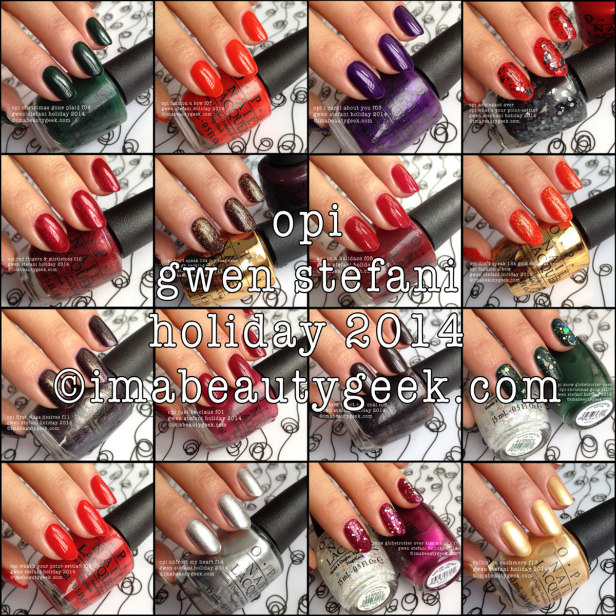 Gwen Stefani Holiday 2014 all swatches