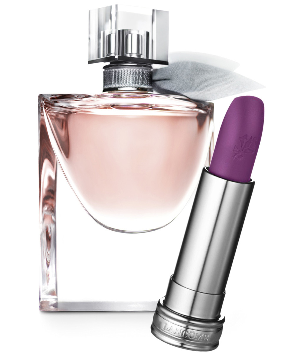 Lancôme La Vie Est Bell + Rouge in Love Lipstick in Violette Coquette
