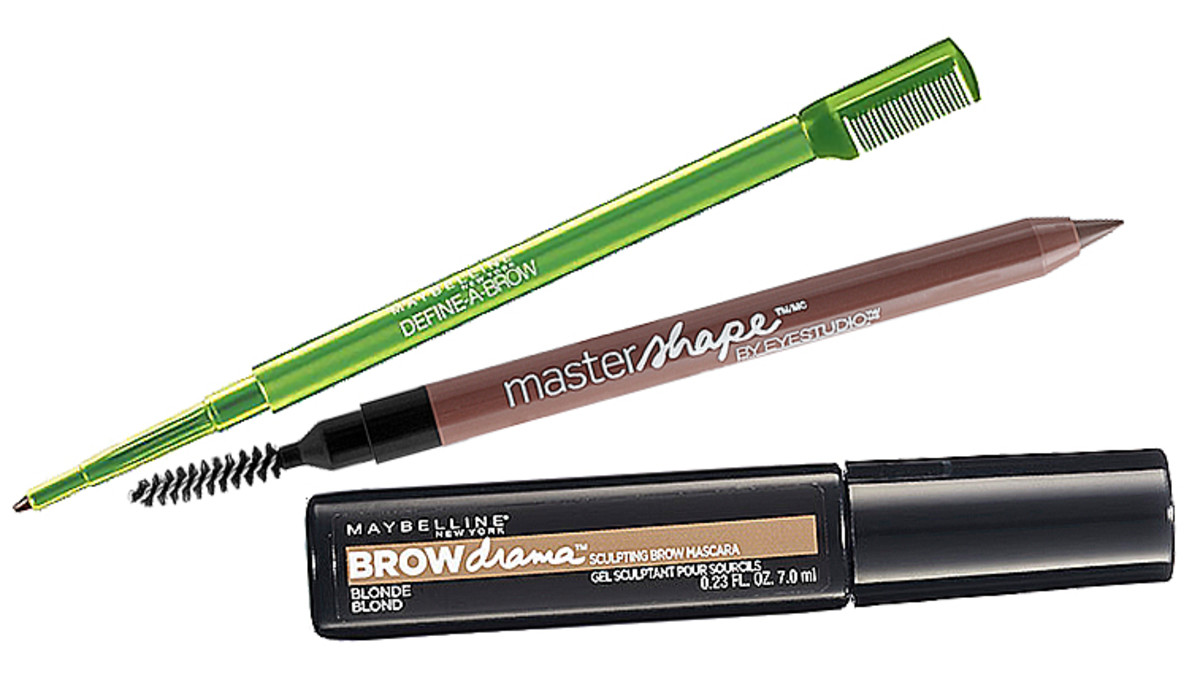 How to fill in brows: Maybelline NY Define-A-Brow, Master Shape and Brow Drama Tinted Gel