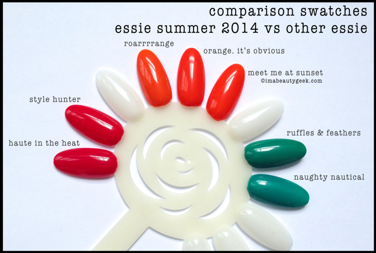 Essie Summer 2014 Comparison Swatches
