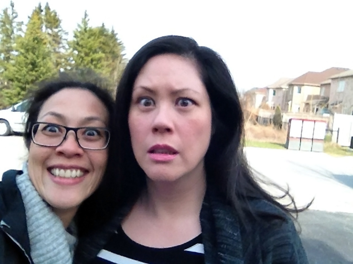 ambush selfie recreation with hilarious sister Karen Falcon