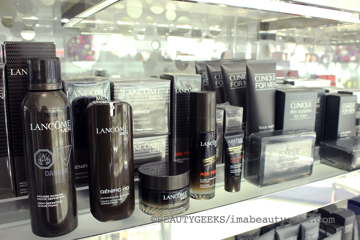 Lancôme Men and Clinique for Men: two in a section of good stuff for him