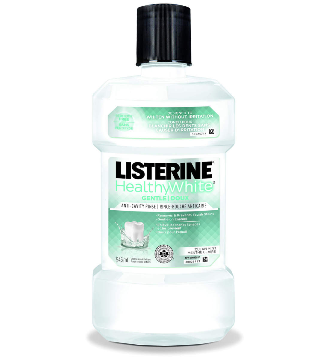 LISTERINE HEALTHY WHITE GENTLE WHITENS WITHOUT PEROXIDE