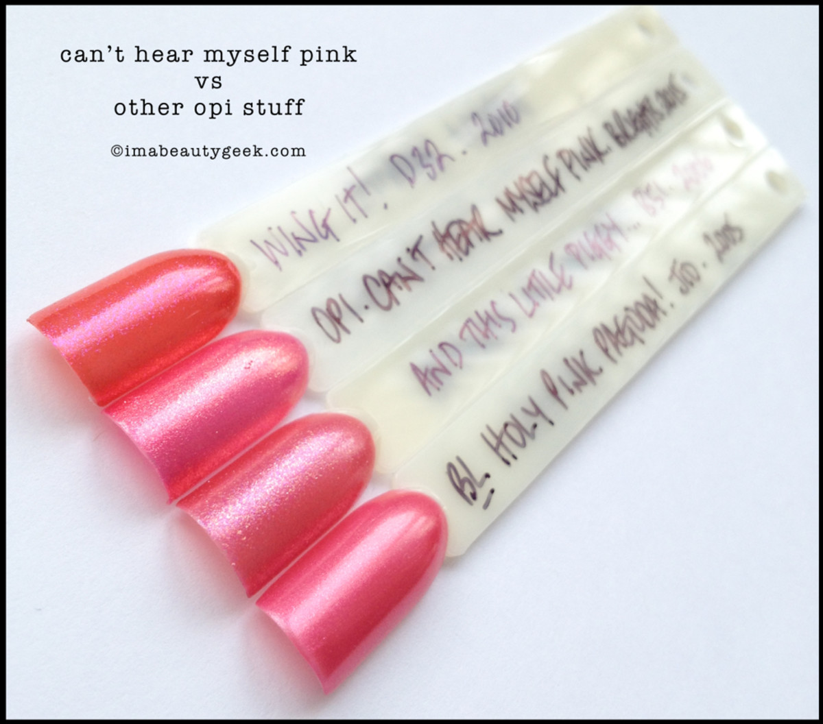 OPI Brights 2015 Comparison Swatches_OPI Can't Hear Myself Pink Comarisons