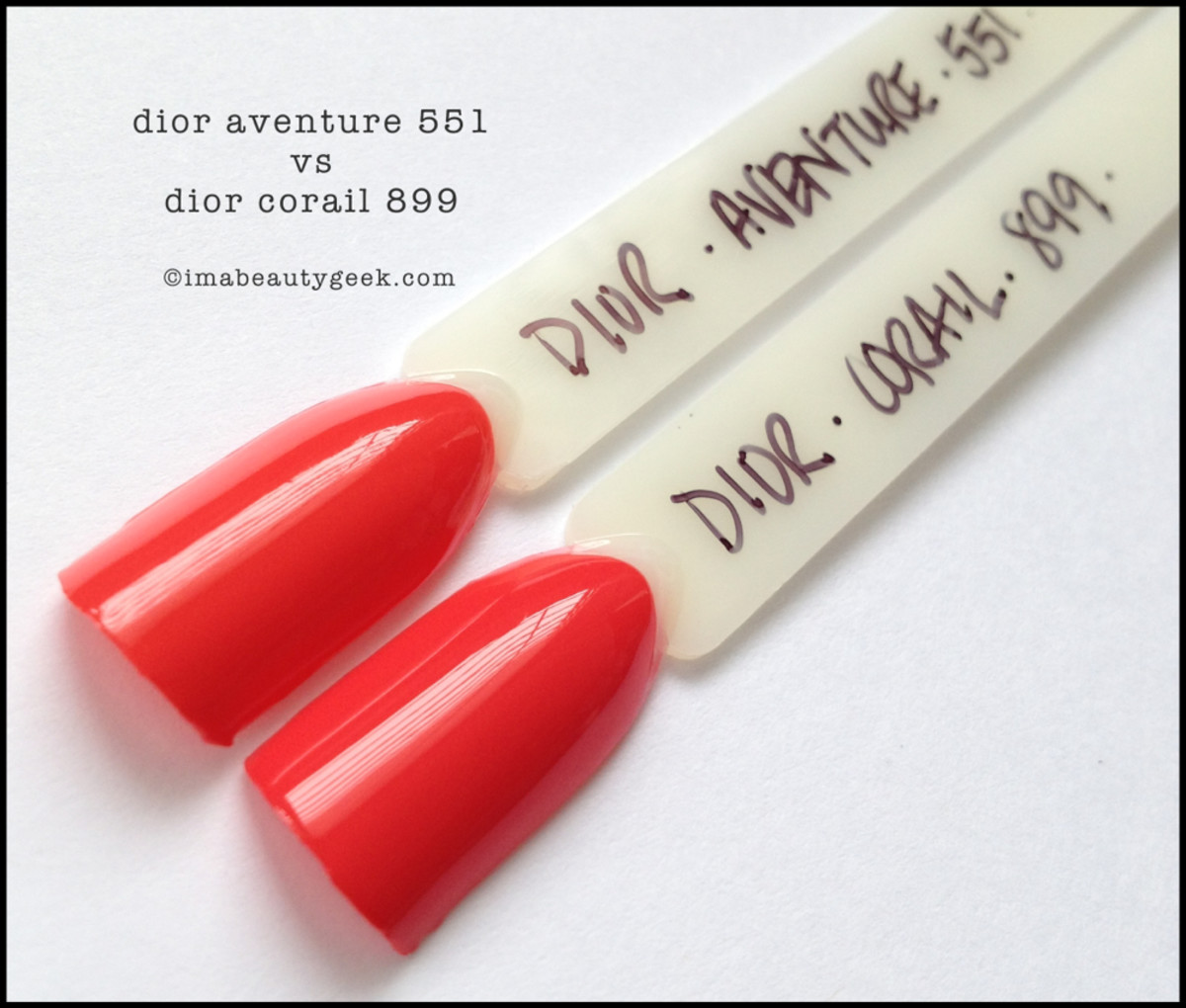 Dior Corail comparison Dior Aventure_Beautygeeks