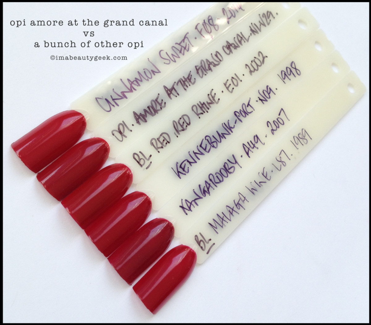 OPI Amore at the Grand Canal Comparison OPI Venice 2015