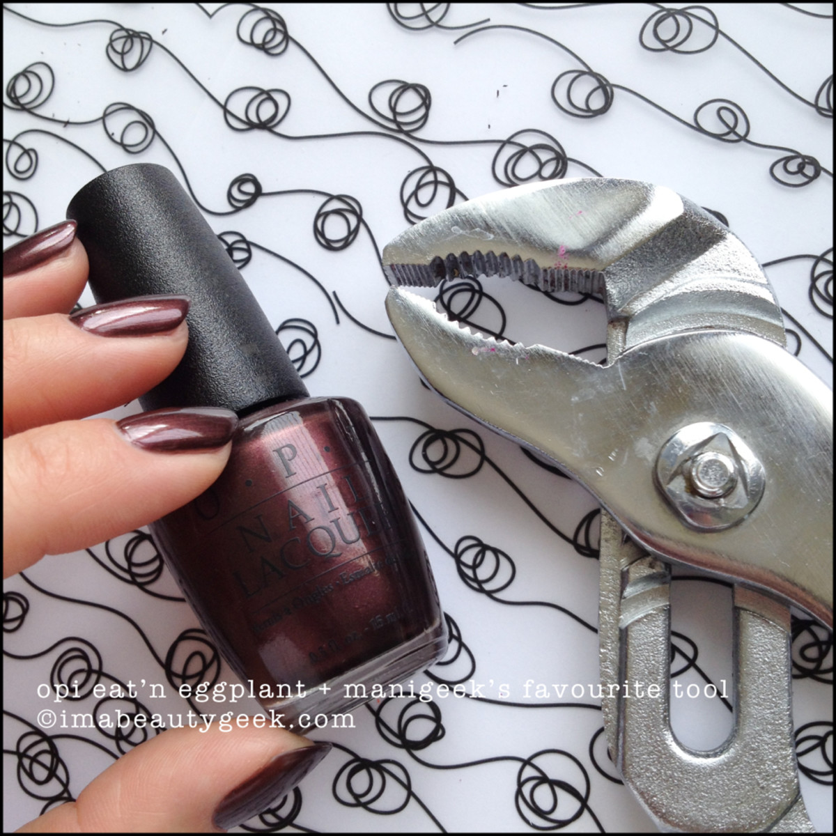 OPI Eat'n Eggplant New England Collection with Channel Locks