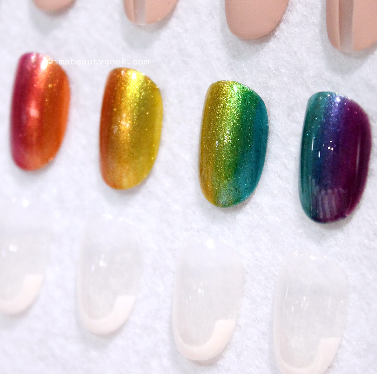 Essie Silk Watercolor Rainbow Ombre mani how-to