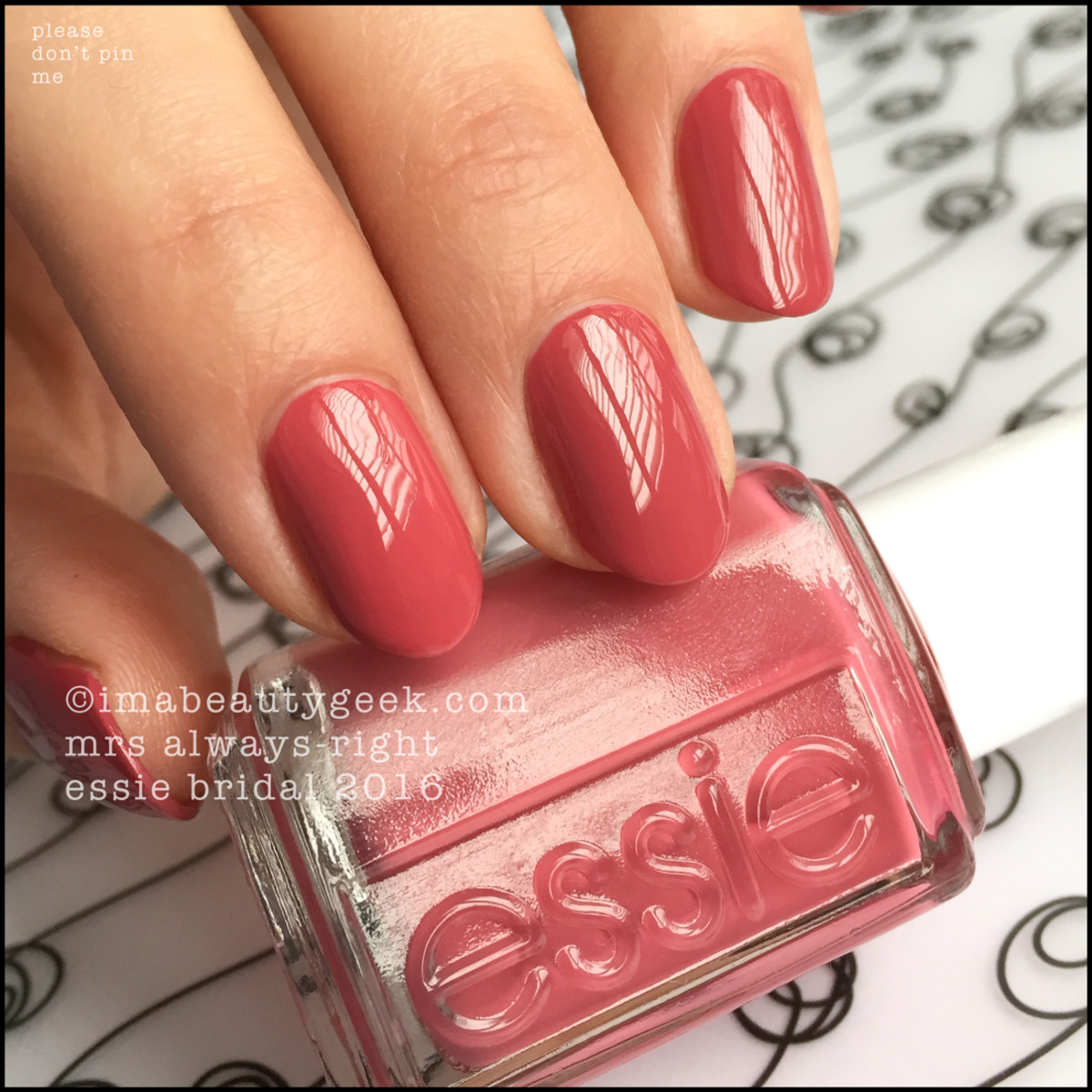 Essie Bridal 2016 Collection Swatches and Review_Essie Mrs Always Right