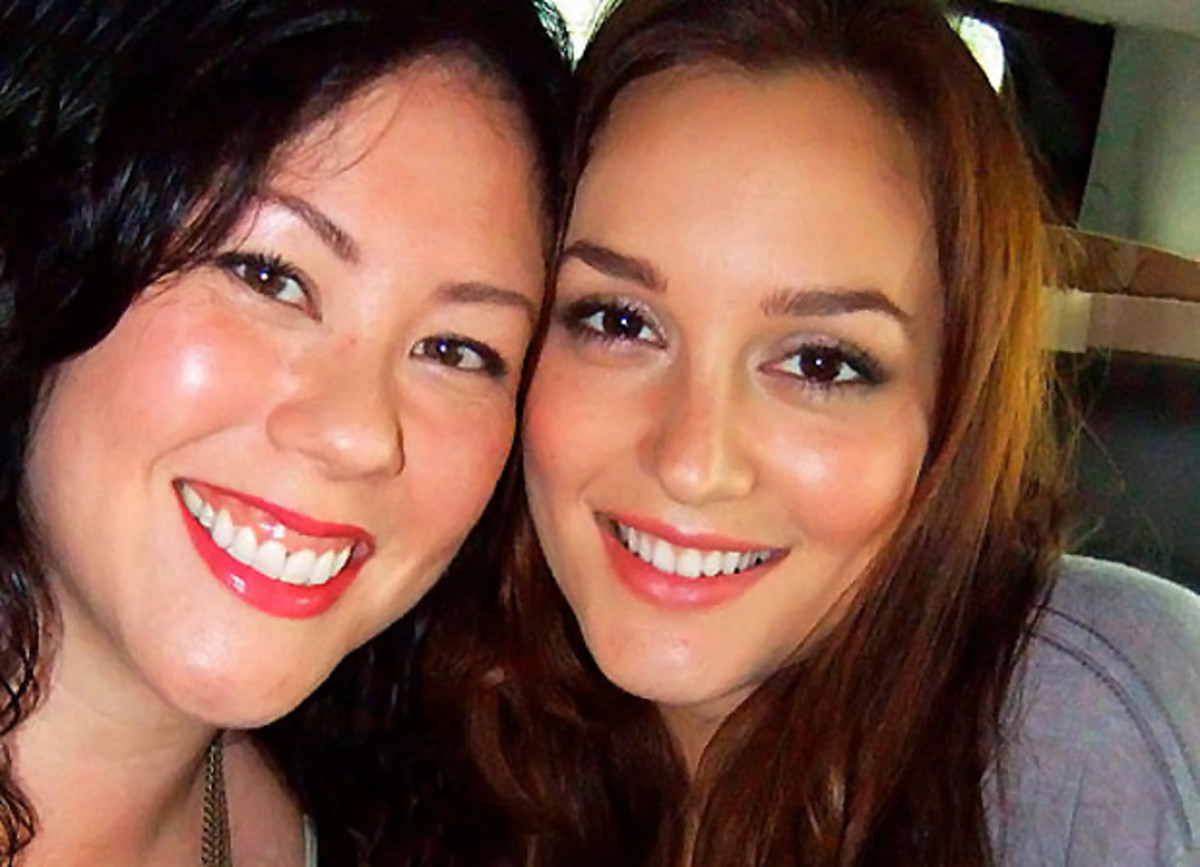 with Leighton Meester after our backseat interview enroute to Pearson International