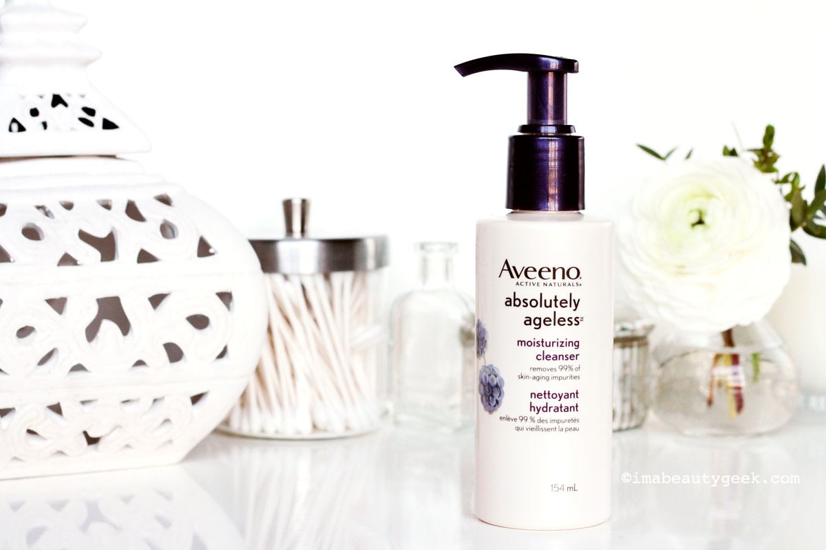 Aveeno Absolutely Ageless Moisturizing Cleanser: also super-gentle formula that won't strip skin