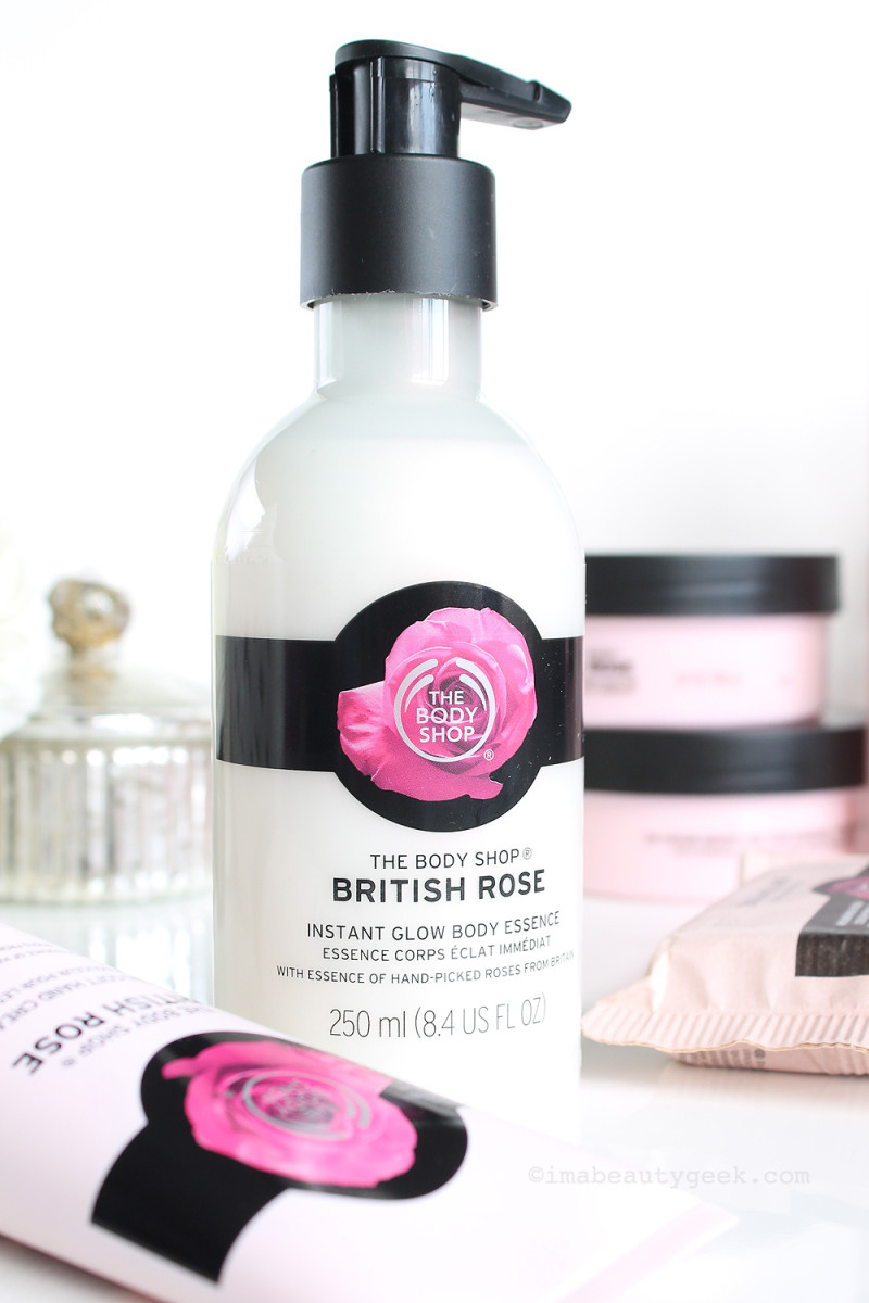 The Body Shop British Rose Instant Glow Body Essence: love.
