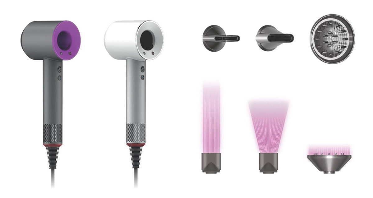 Dyson Supersonic hairdryer and nozzles