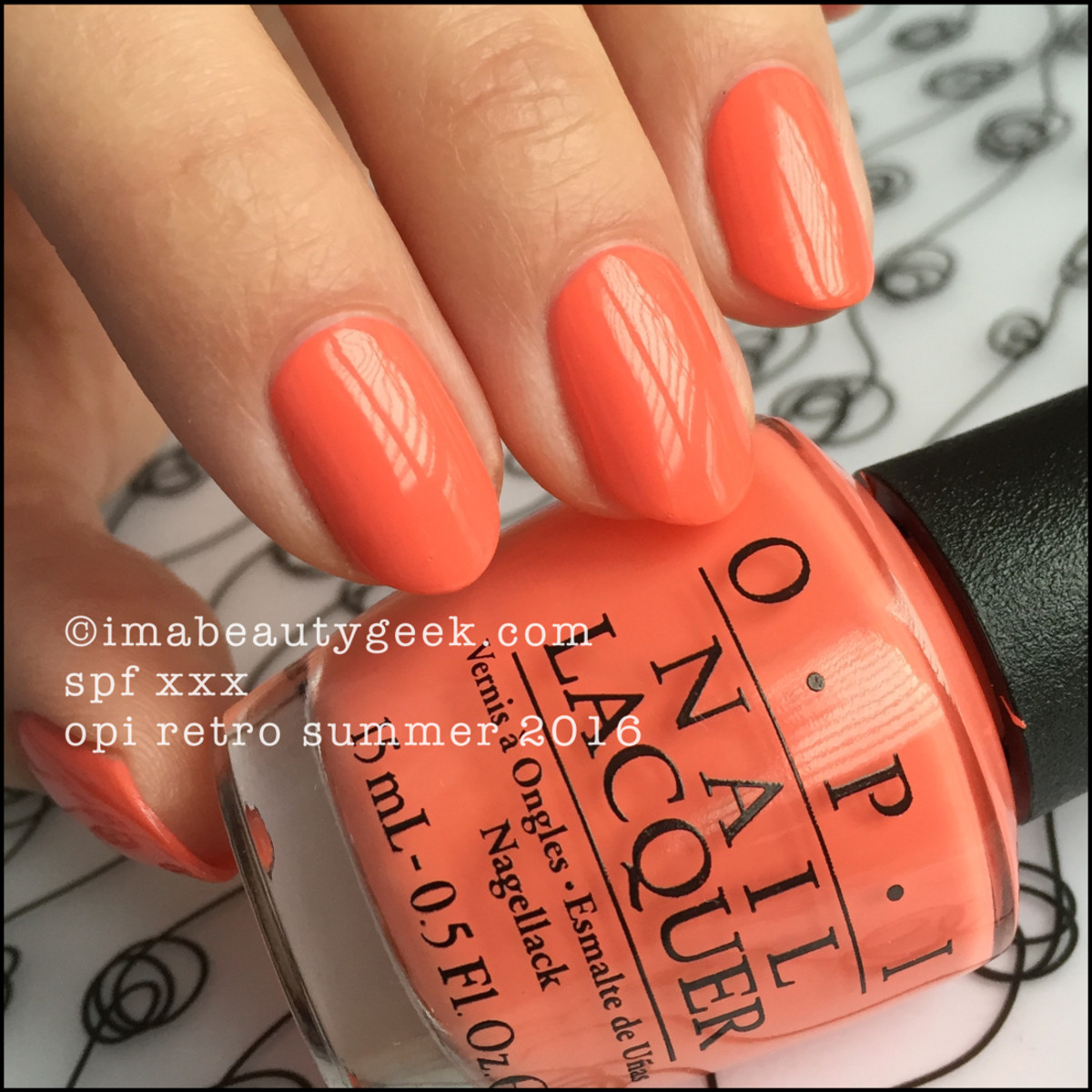 OPI SPF XXX_OPI Retro Summer 2016 Swatches Review Comparisons