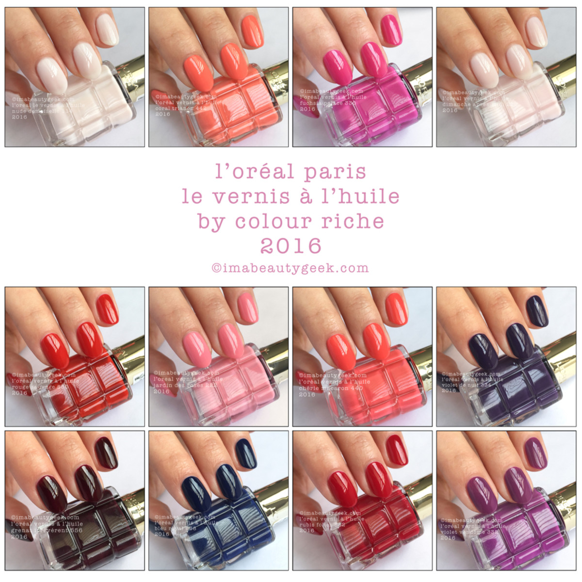 LOreal Paris Le Vernis A LHuile Nail Polish Swatches and Review