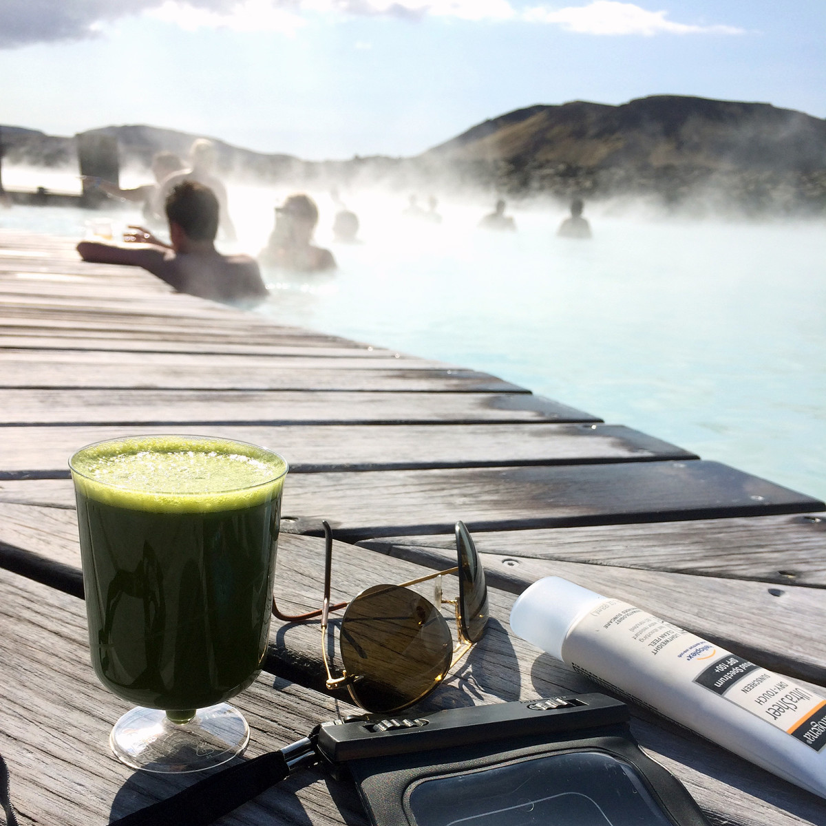 Neutrogena Ultra Sheer Dry Touch SPF 100+ sunscreen at Blue Lagoon, Iceland