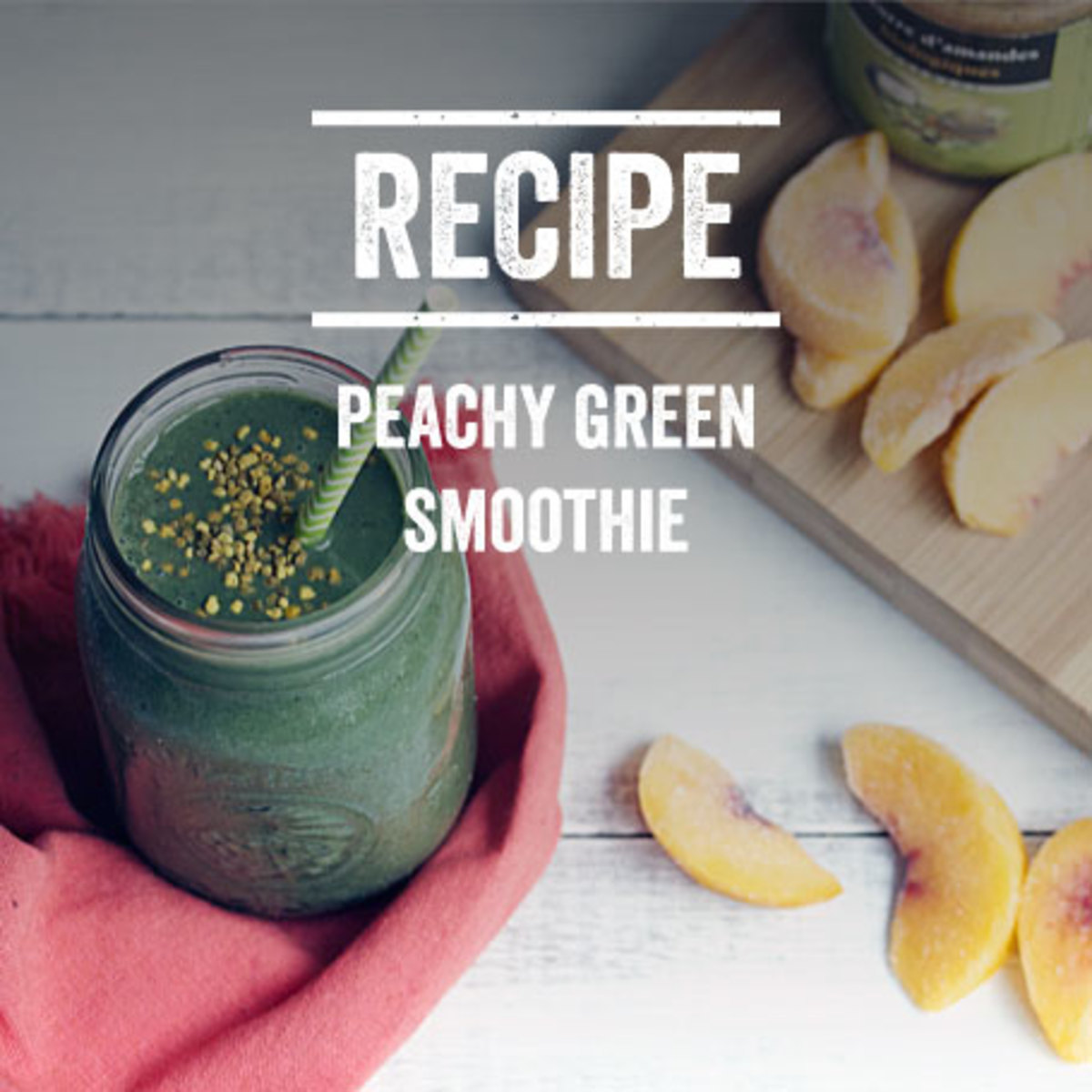 Greens+ Extra Energy peachy green smoothie