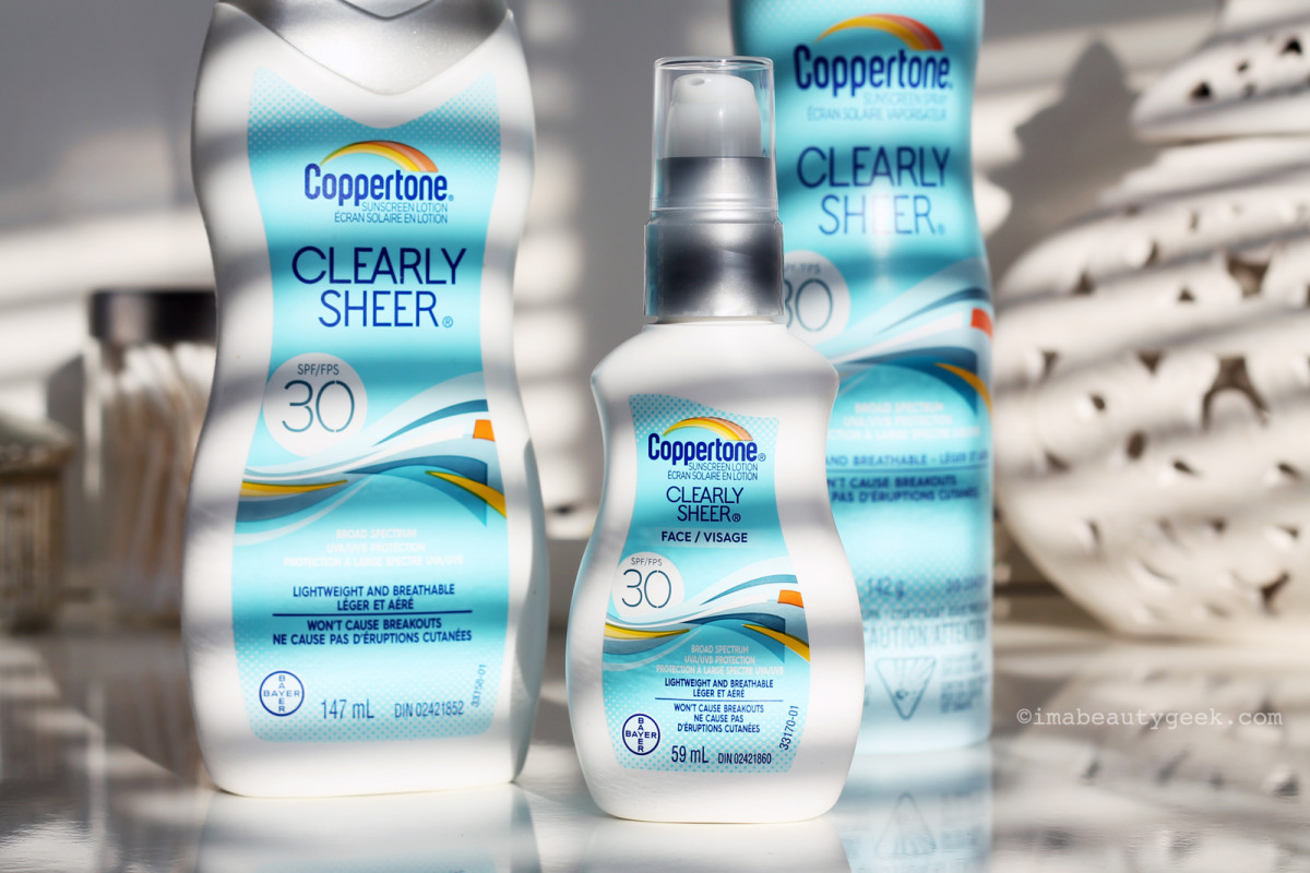 coppertone clearly sheer SPf 30 sunscreen giveaway