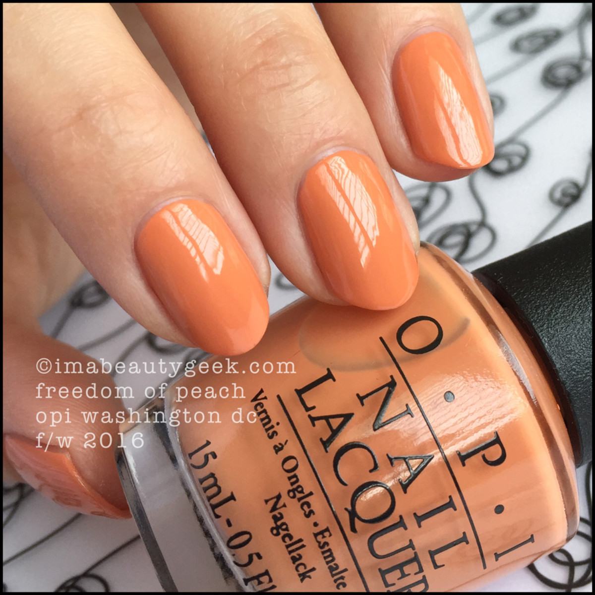 OPI Freedom of Peach_OPI Washington DC Collection 2016 Review Swatches