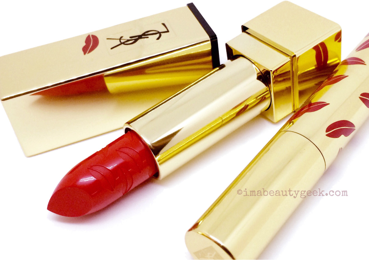 YSL Kiss & Love Rouge Pur Couture lipstick in Le Rouge and Kiss & Love Touche Eclat