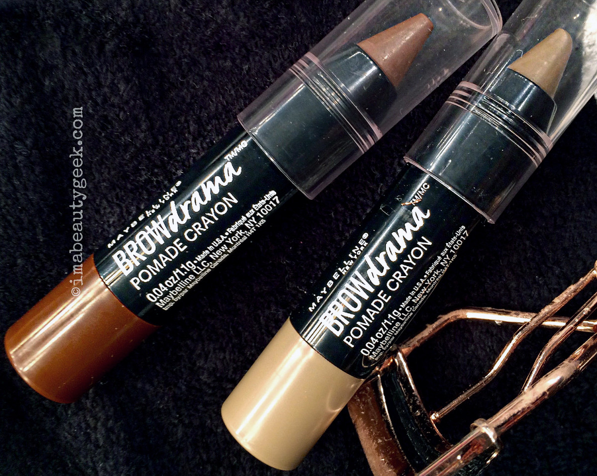 Maybelline Brow Drama Pomade in auburn and blonde