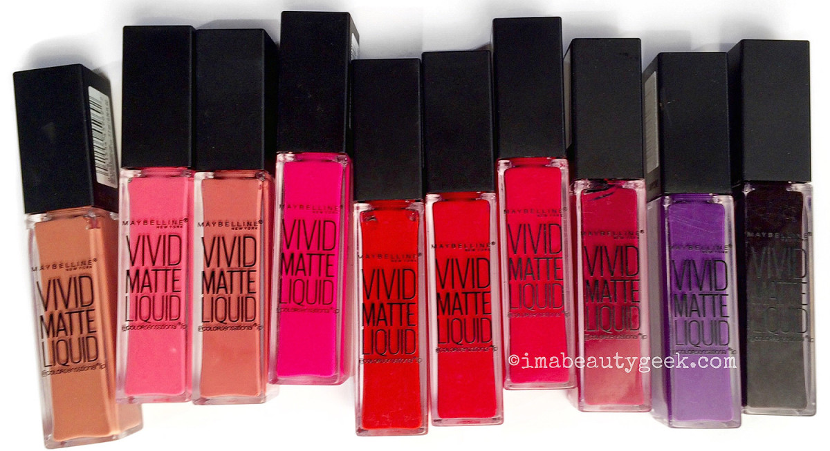 Maybelline Vivid Matte Liquid Lipstick_swatches