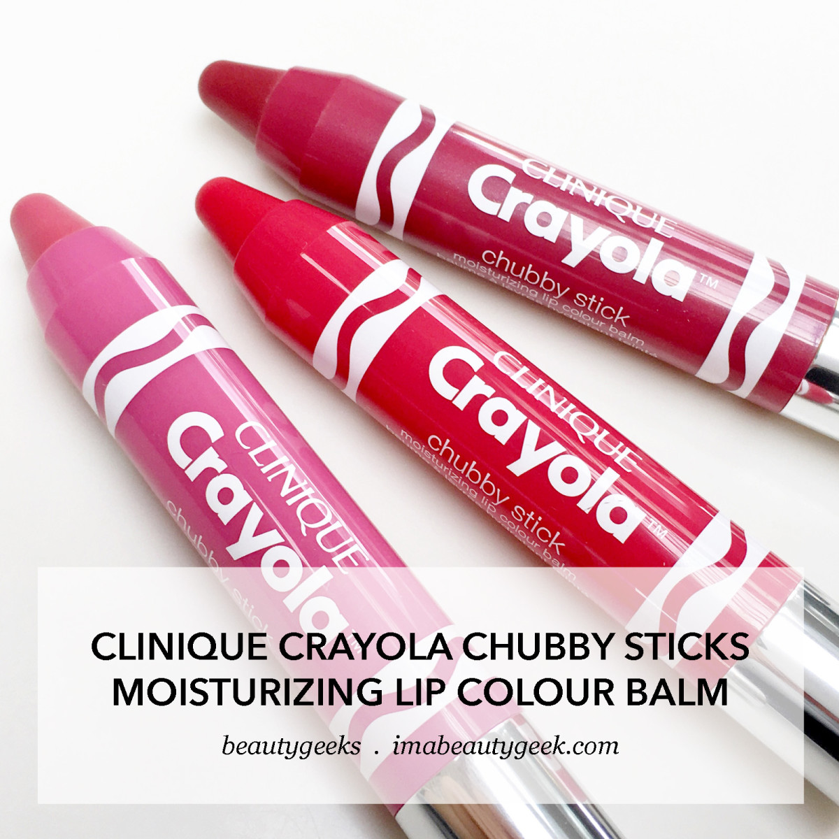 Clinique Crayola Chubby Sticks: Pink Sherbert, Wild Strawberry, Mauvelous