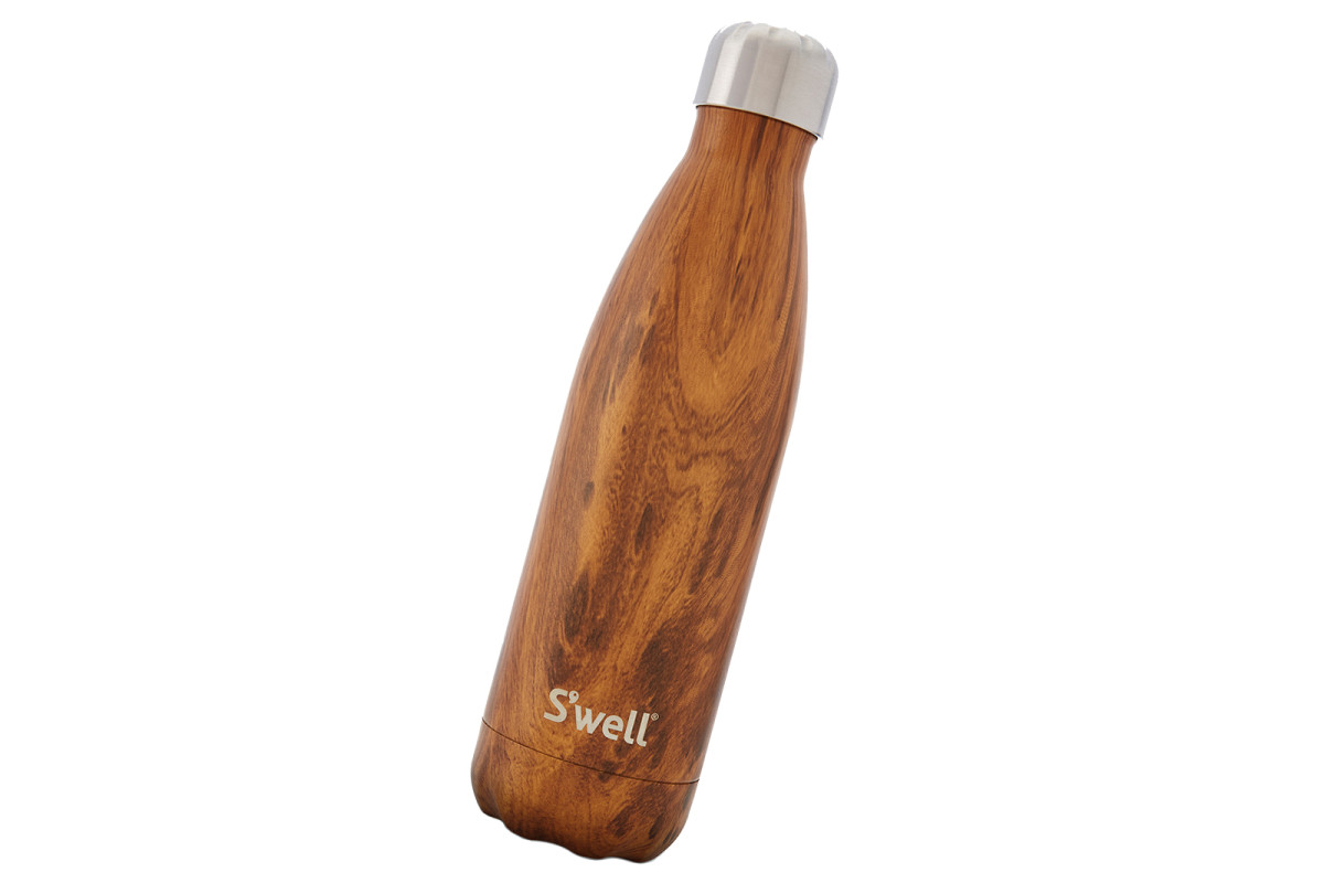 S'Well Water Bottle in Teakwood – helps make hydrating easier by keeping water refreshingly cold for hours and hours.