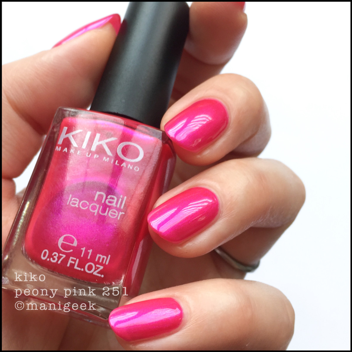 Kiko Peony Pink 251 Nail Lacquer _ Manigeek 1000 Days of Untrieds Week 3