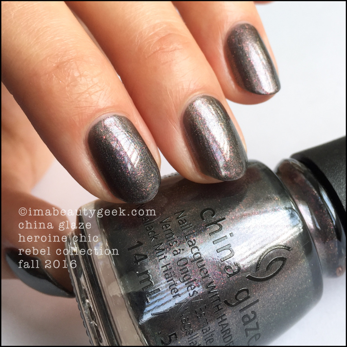 China Glaze Heroine Chic_China Glaze Rebel 2016 Collection Swatches Review