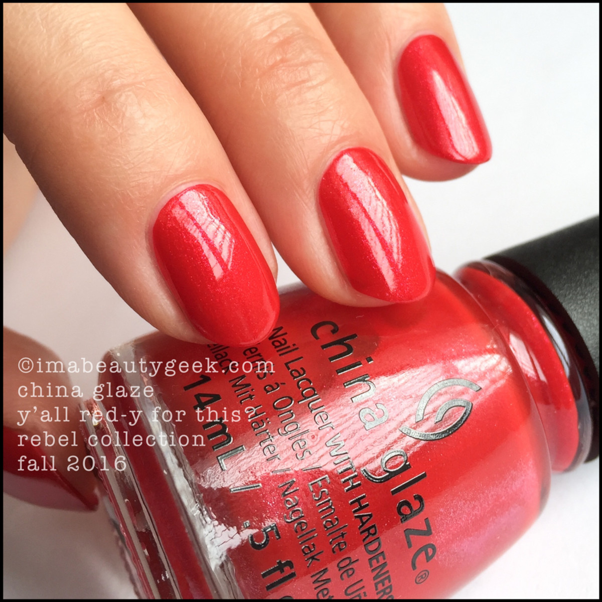 China Glaze Yall Redy For This_China Glaze Rebel 2016 Collection Swatches Review