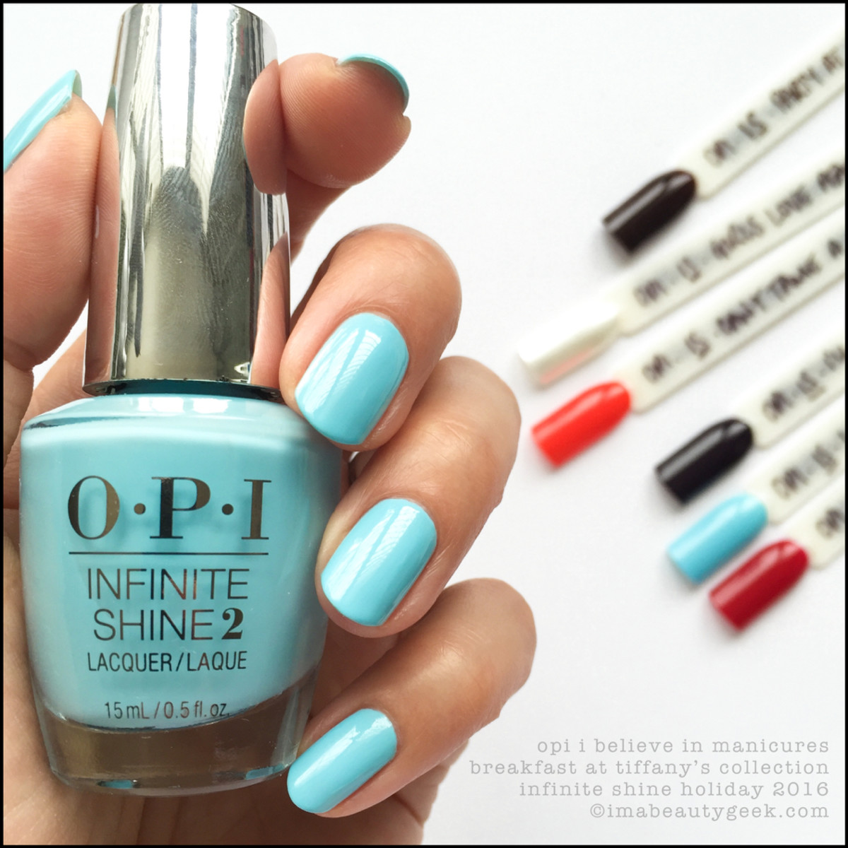 OPI I Believe In Manicures Infinite Shine_OPI Breakfast at Tiffanys Collection Swatches Review Holiday 2016