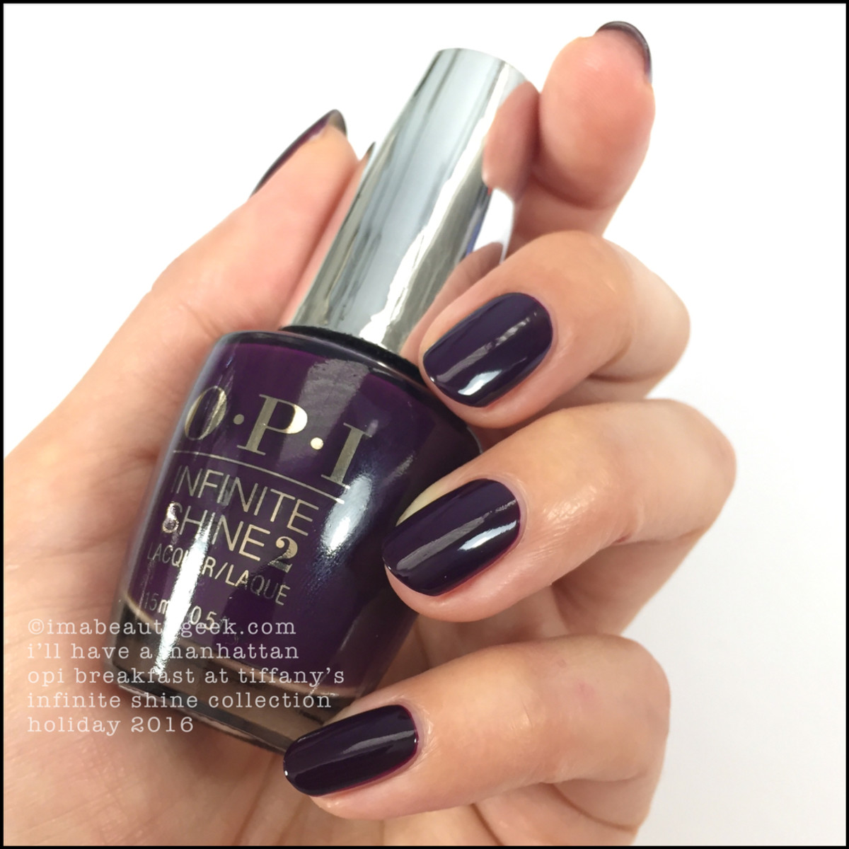 OPI Breakfast at Tiffanys_OPI Ill Have a Manhattan Infinite Shine Swatches Review Holiday 2016
