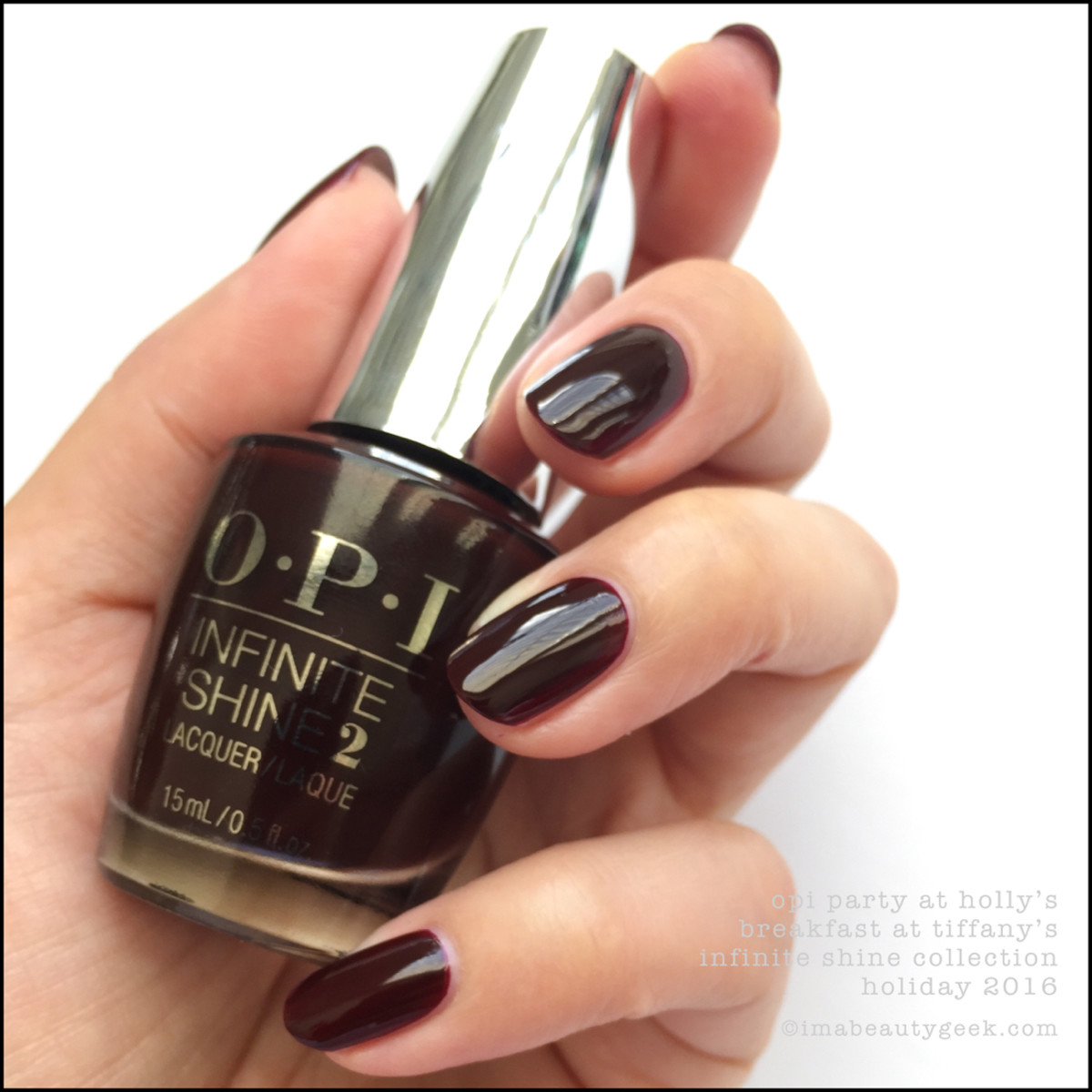 OPI Party at Hollys Infinite Shine_OPI Breakfast at Tiffanys Swatches Review Holiday 2016