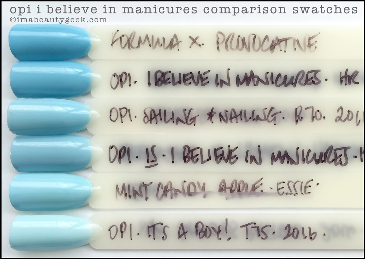 OPI I Believe In Manicures Comparison Swatches Dupes_OPI Breakfast at Tiffanys Comparison Swatches Dupes