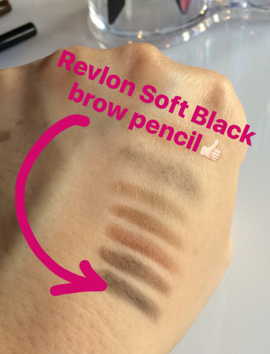 Revlon ColorStay Brow Pencil swatches I posted on Instagram Stories