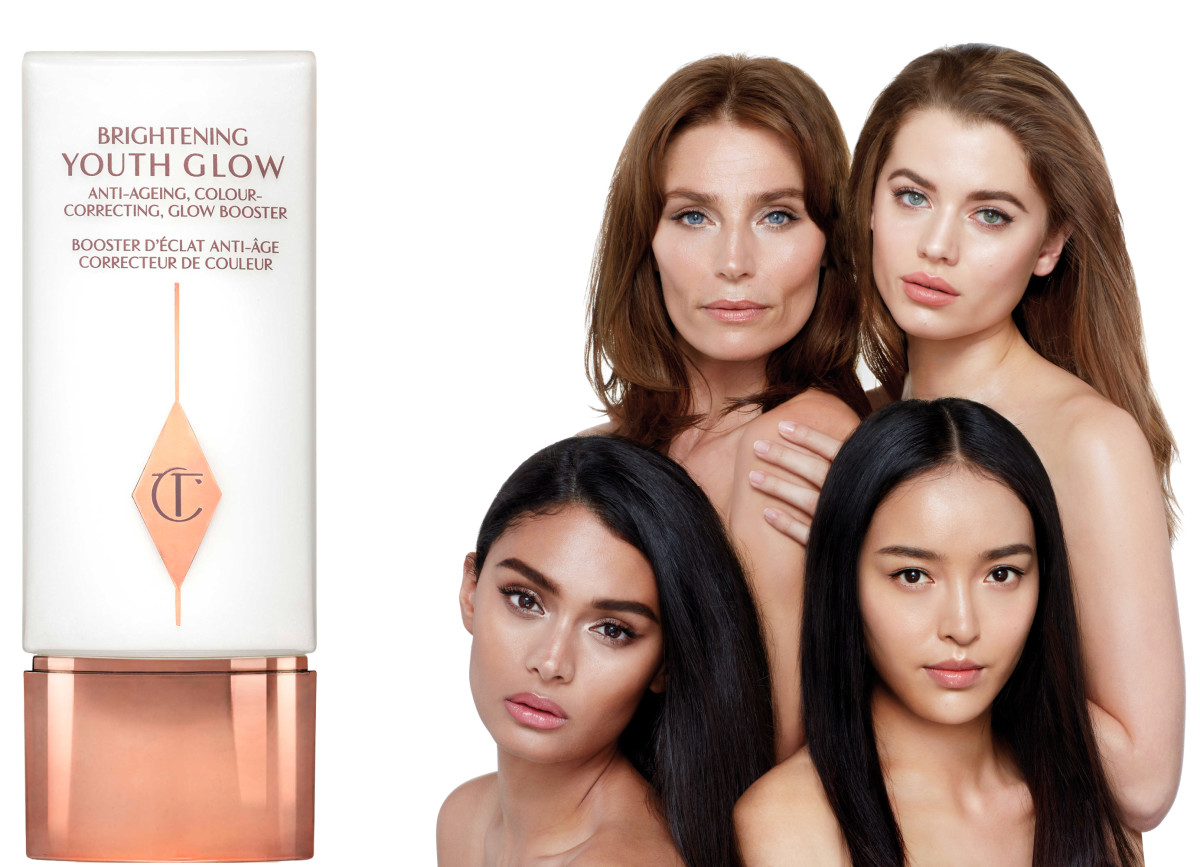 Charlotte Tilbury Brightening Youth Glow – and models wearing it.