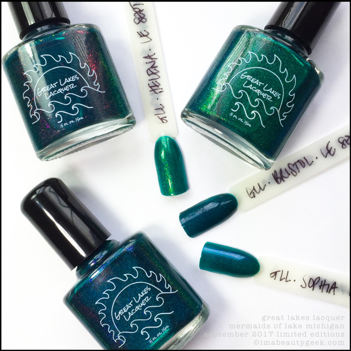 Great Lakes Lacquer Mermaids of Lake Michigan September 2017 Swatches & Review
