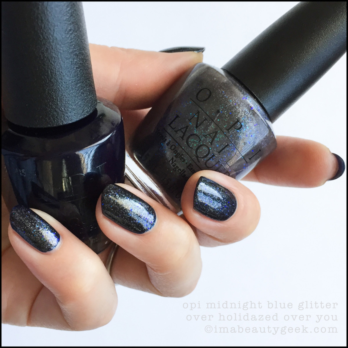 OPI Midnight Blue Glitter over Holidazed Over You 2 - Love OPI XOXO Holiday 2017 Collection