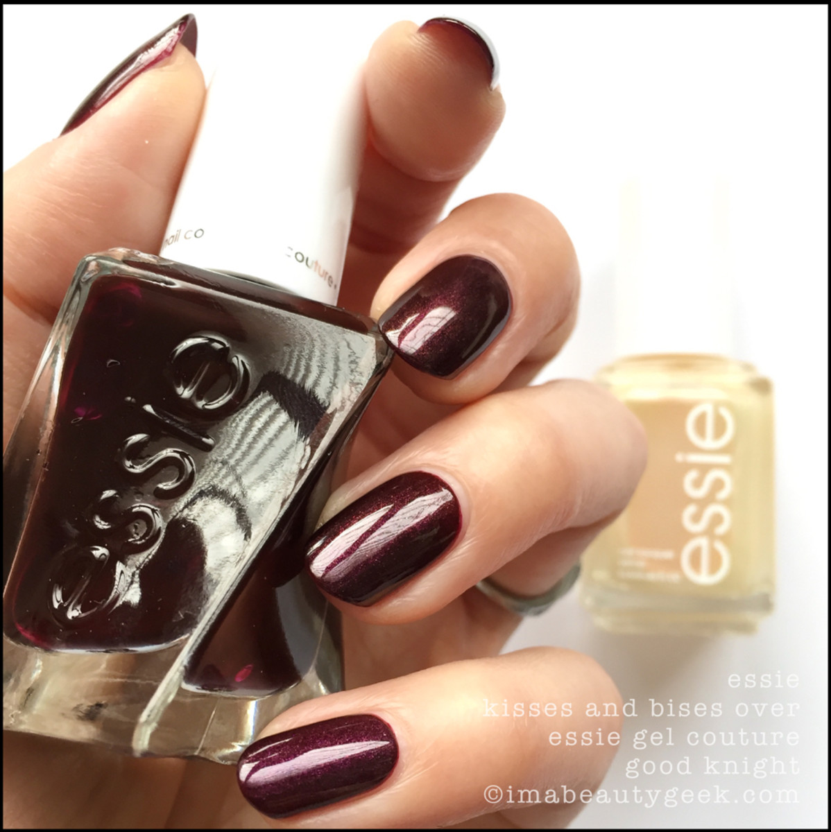 Essie Kisses and Bises over Good Knight _ Essie Gel Couture Spellbound Enchanted Collection 2018