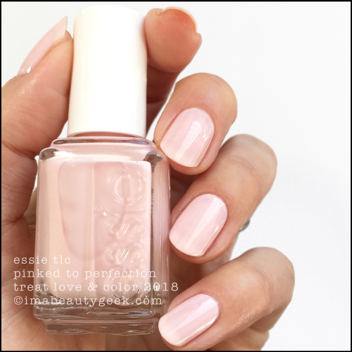 Essie TLC Pinked to Perfection _ Essie Treat Love Color Swatches 2018 Shade Expansion