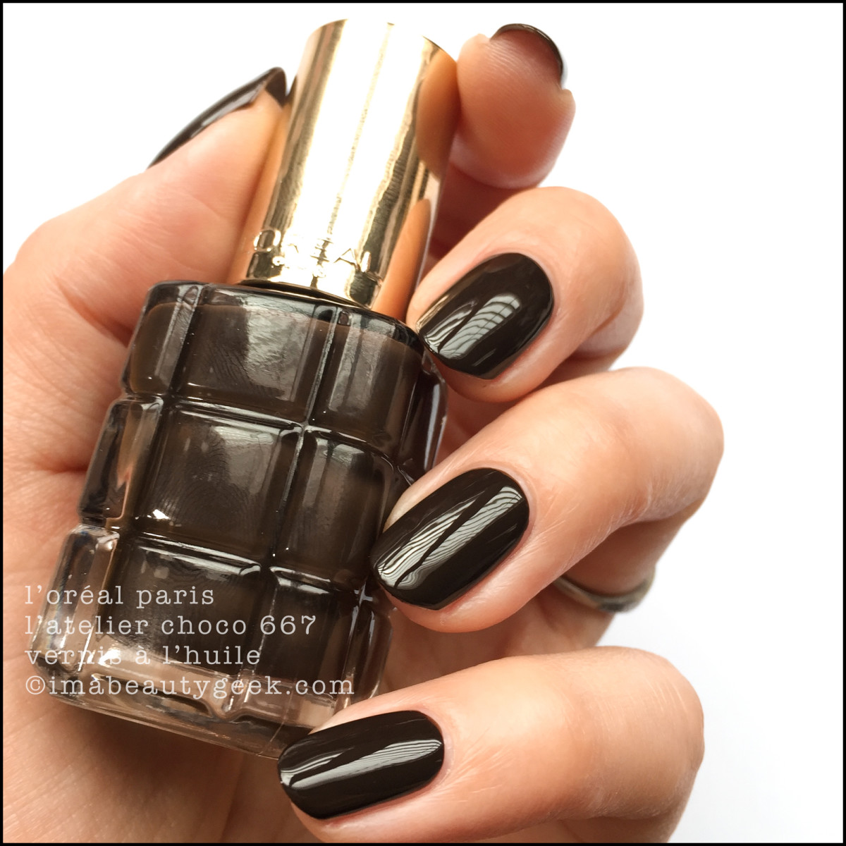 L'Oreal L'atelier Choco Vernis a l'Huile Swatches