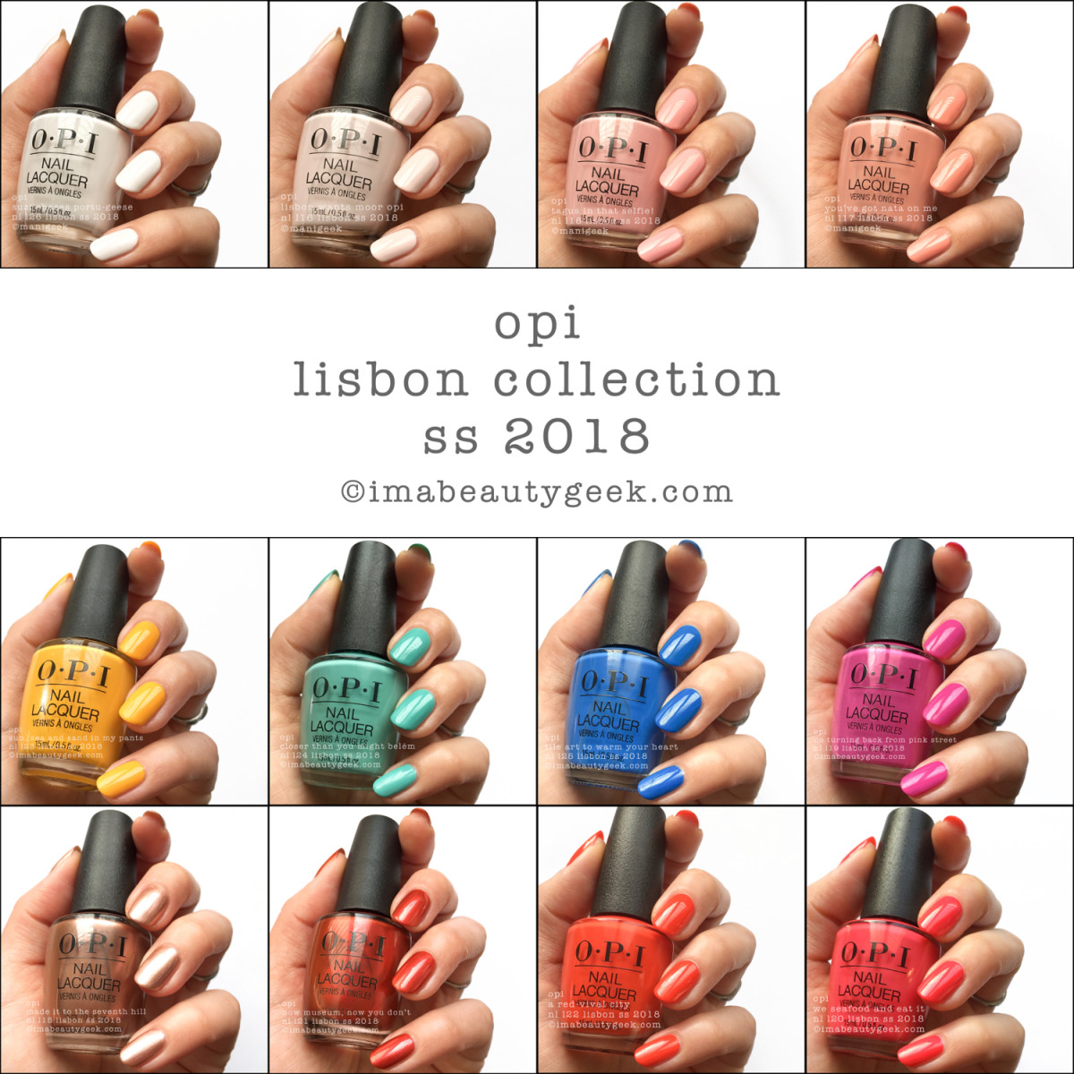 OPI LISBON COLLECTION SWATCHES & REVIEW SS 2018 - Beautygeeks